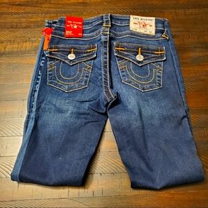 True Religion Halle Mid Rise Super Skinny Jean